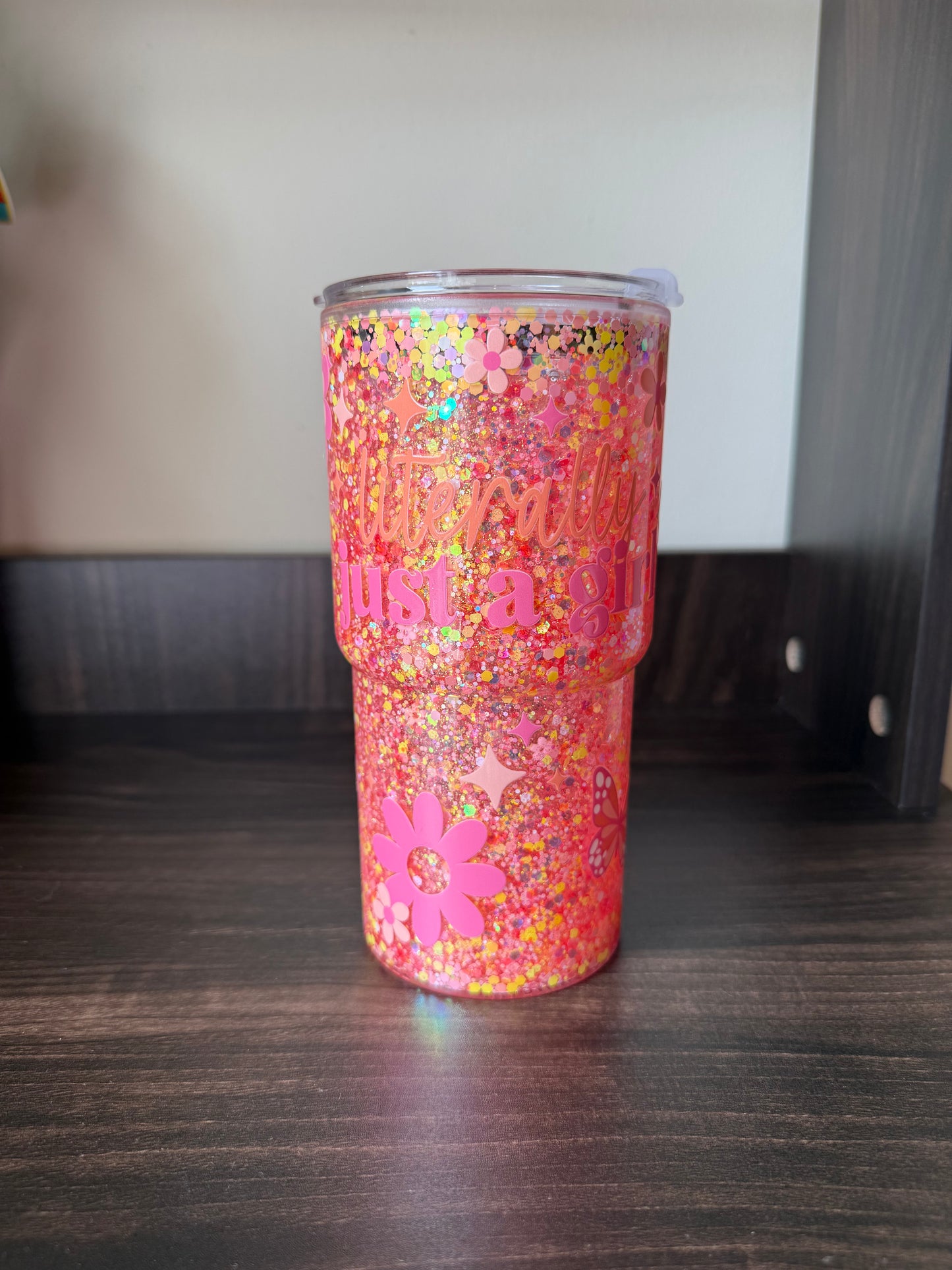 Just a girl premade 18oz Acrylic cup