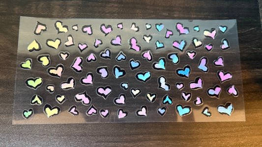 Rainbow hearts