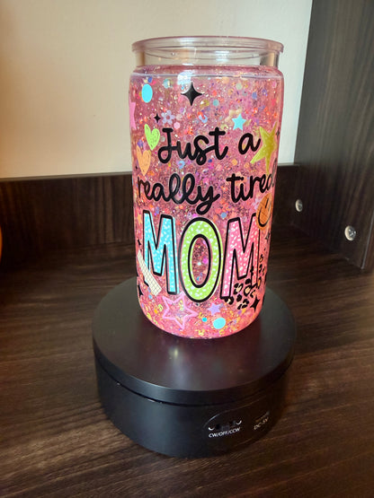 16oz Tired Mom Jelly acrylic Cup