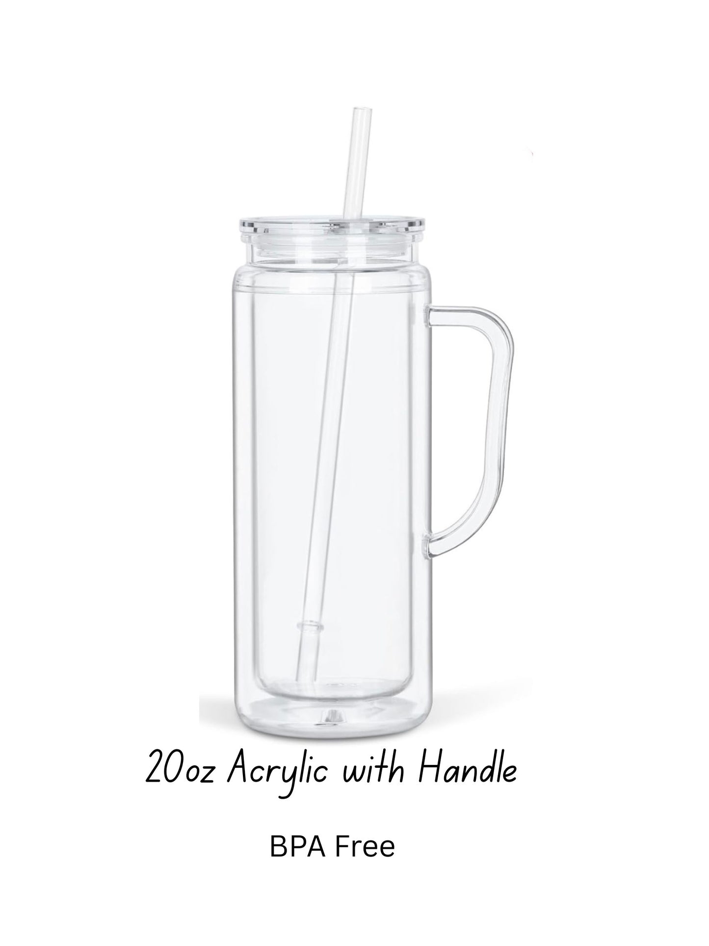 20oz Acrylic Tumbler with Handle