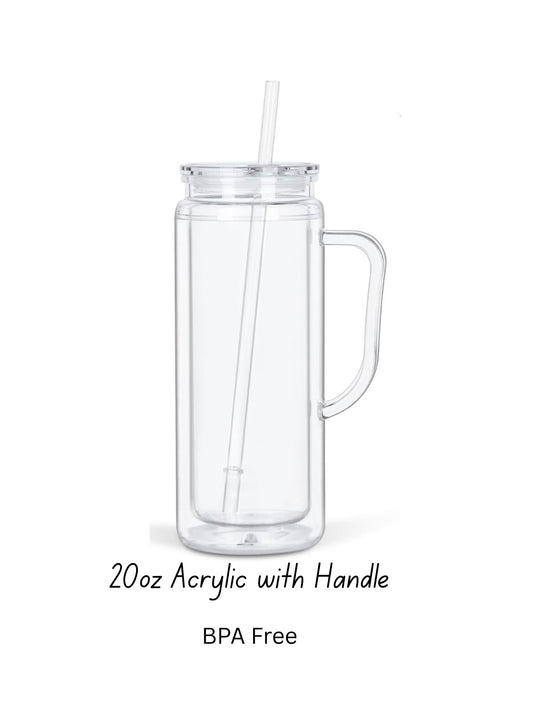 20oz Acrylic Tumbler with Handle