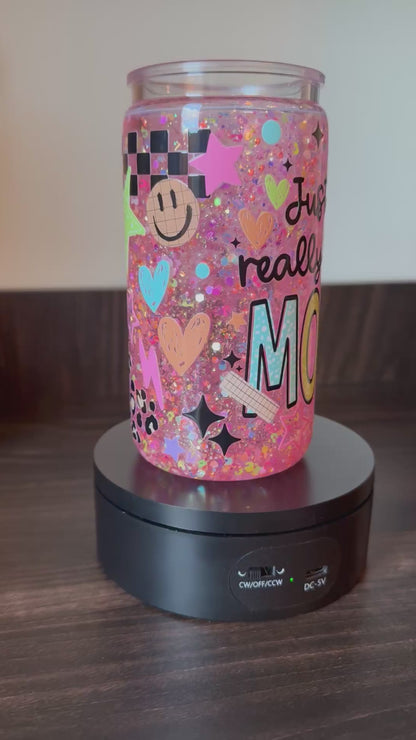 16oz Tired Mom Jelly acrylic Cup